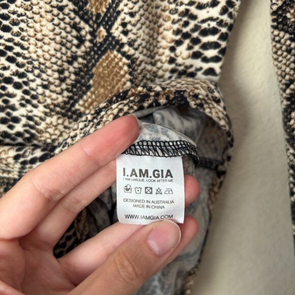I.AM.GIA Snake Print Kenzie Long Sleeve Print Bodysuit - Picture 10 of 13